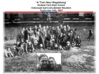 "Soldiers reunite with Nazi death train survivors"