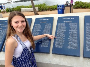 He was killed at Pearl Harbor.  She found his body.