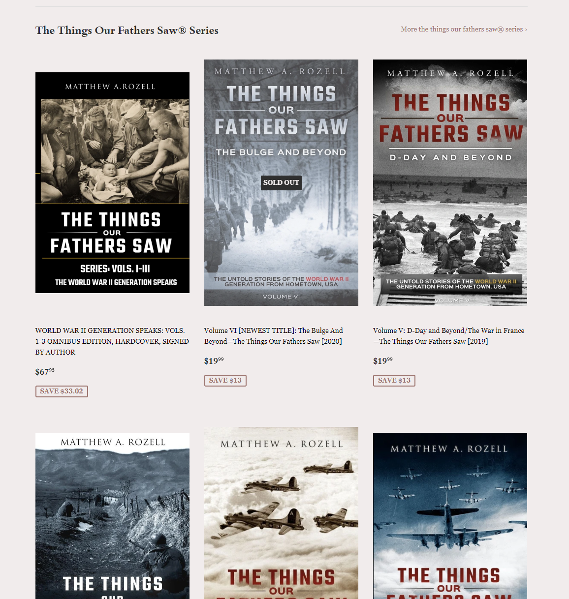 The Things Our Fathers Saw® Series